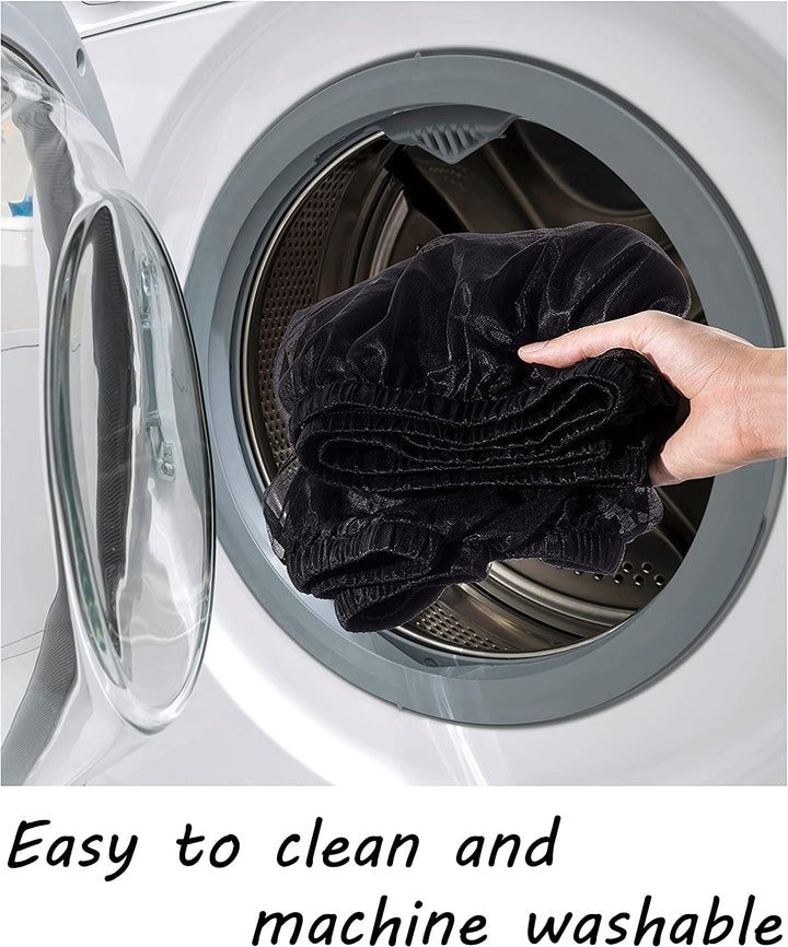 Bird Cage Seed Catcher, Large, Stretchy Form Fitting Mesh Skirt Cover for Parrot Enclosures, Light and Breathable Fabric, Prevent Scatter and Mess, Reusable, Adjustable, Lightweight, White