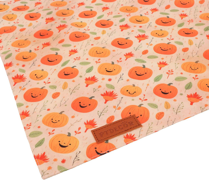 Halloween Dog Bandana, Ghost Pumpkin Design Reversible Holiday Dog Scarf, Triangle Halloween Bandanas for Medium Large Dogs Pets (Large)