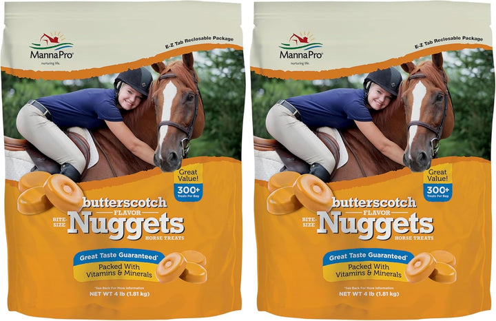Bite-Size Nuggets for Horses - Pocket Sized Training Horse Treats - Apple Flavored Treats - Packs with Vitamins & Minerals- Great Taste Guaranteed - 4Lbs
