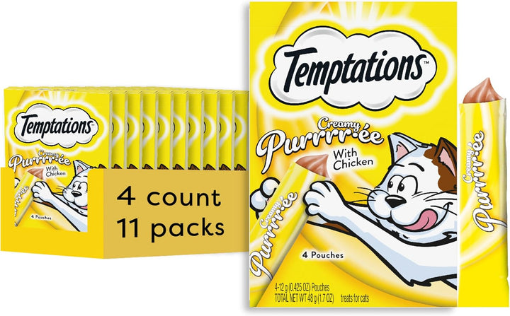 Creamy Puree Variety Pack of Squeezable Cat Treats, 0.42 Oz. Tubes, 24 Count