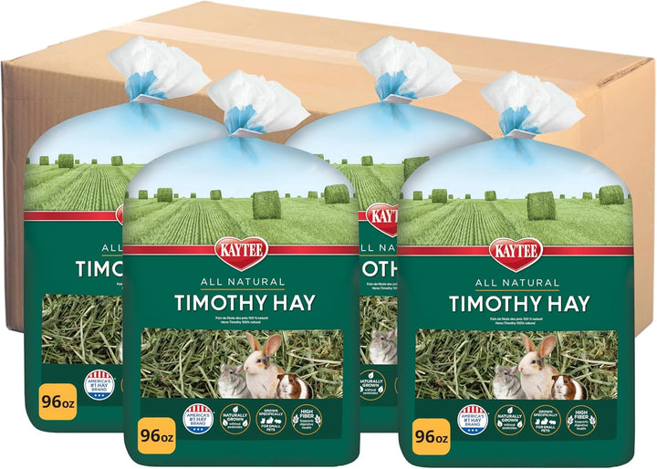 Timothy Hay, High Fiber, Grown Specifically for Small Animals, Rabbits, Guinea Pigs, Chinchillas, 2 Pounds