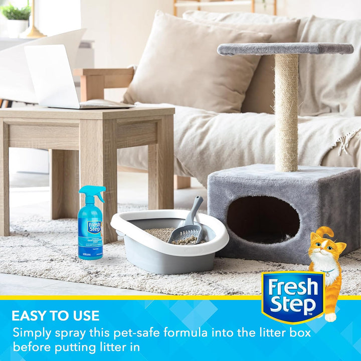 Cat Litter Box Odor Eliminating Spray - Odor Neutralizing Cat Deodorizer Spray for Kitty Litter Box, 24 Fl Oz