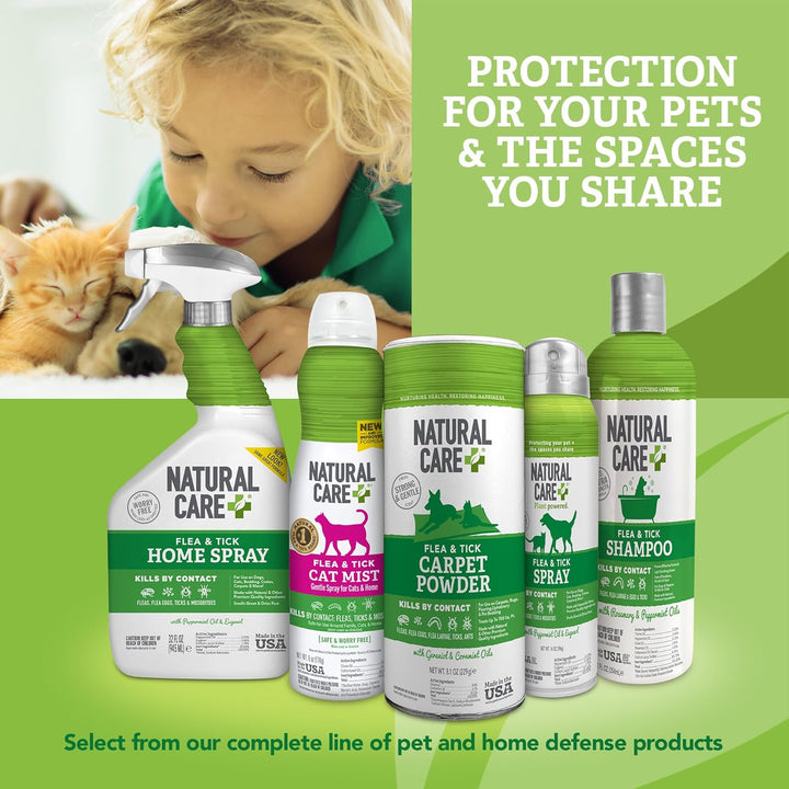 Flea and Tick Carpet Powder, Flea & Tick Treatment for Rugs, Carpet, and Pet Bedding, Pet Essential, Pest Prevention, 8.1 Oz Canister