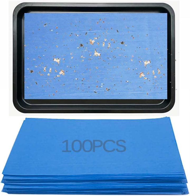 100PCS Bird Cage Liner Papers, Disposable Cage Paper Liners Precut Absorbent Cushion Pad Mat Accessories for Pet Bird Parrot (White)