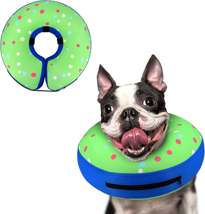 Inflatable Dog Cone Collar Alternative after Surgery, Doggie Neck Donut Collar Recovery Ecollar, Soft Dog Cone for Small Medium Large Dogs