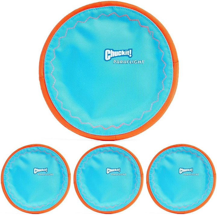 Paraflight Flying Disc Dog Toy - Water Floating Flyer - Durable Nylon Construction with Soft Rubber Edges - for Medium and Large Dogs - Size Large - 9.75" L X 9.75" W - Pack of 1