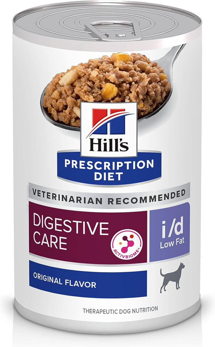 I/D Low Fat Digestive Care Rice, Vegetable & Chicken Stew Wet Dog Food, Veterinary Diet, 12.5 Oz. Cans, 12-Pack