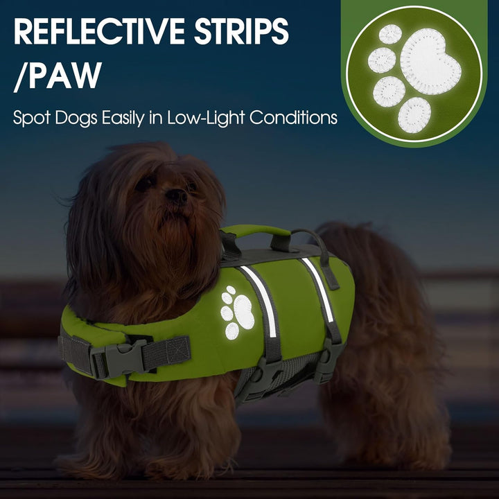 XS Dog Life Jacket, Puppy Life Jackets for Small Dogs, Small Doggie Life Vest for Swimming, Lightweight Extra Small Dog Swim Vest with Handle, Puppy Life Vest for Boating, Cat Lifevest