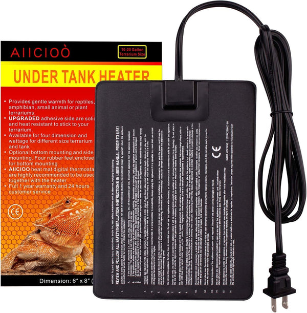 Reptile Heating Pad - Hermit Crab Heater Heat Mat for Reptiles Snake Lizard Terrarium 8 Watt