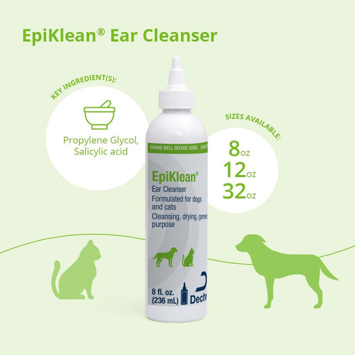 Epiklean Ear Cleanser for Dogs and Cats, 8 Fl Oz