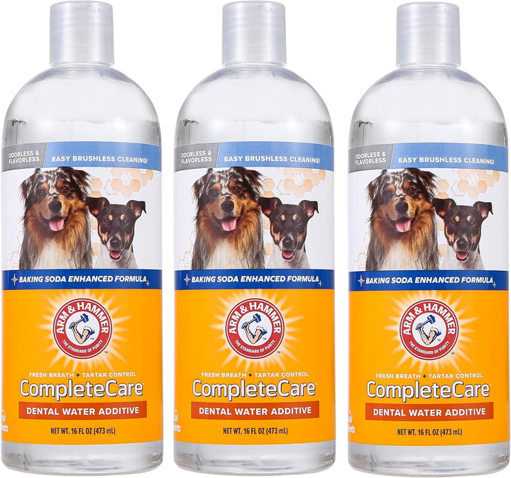 Complete Care Fresh Dental Water Additive for Dogs, 16 Fl Oz - Flavorless Dog Water Additive, Dog Mouth Wash, Dog Dental Rinse, Petwater Additive, Pets Dental Care for Bad Breath