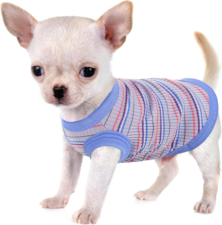 Elevate Your Pet'S Comfort and Fashion: Premium 100% Cotton Rib Dog Shirt Vest for Small Breeds like Chihuahuas, Yorkies, and Puppies .Year-Round Style with Tank-Style Puppy Attire Pink X-Small