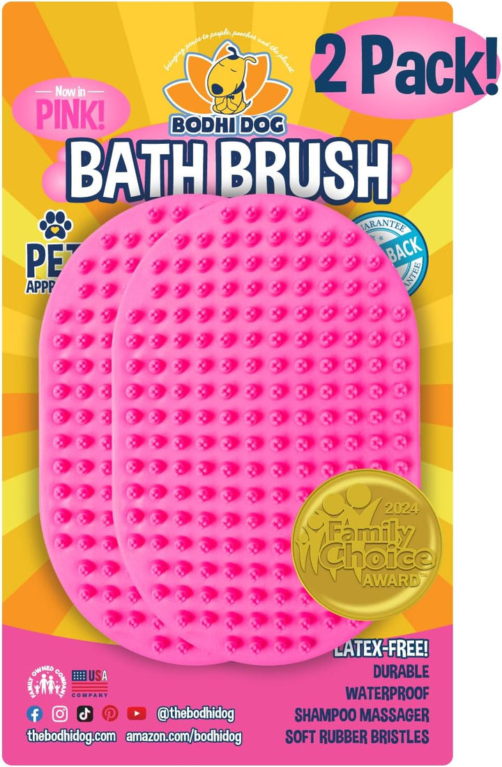 Shampoo Brush - Pet Grooming & Bath Supplies for Dogs and Cats - Bath Brush for Long & Short Hair - Premium Scrubber for Shower, Bathing & Massage (One Pack, Blue)