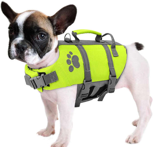 XS Dog Life Jacket, Puppy Life Jackets for Small Dogs, Small Doggie Life Vest for Swimming, Lightweight Extra Small Dog Swim Vest with Handle, Puppy Life Vest for Boating, Cat Lifevest