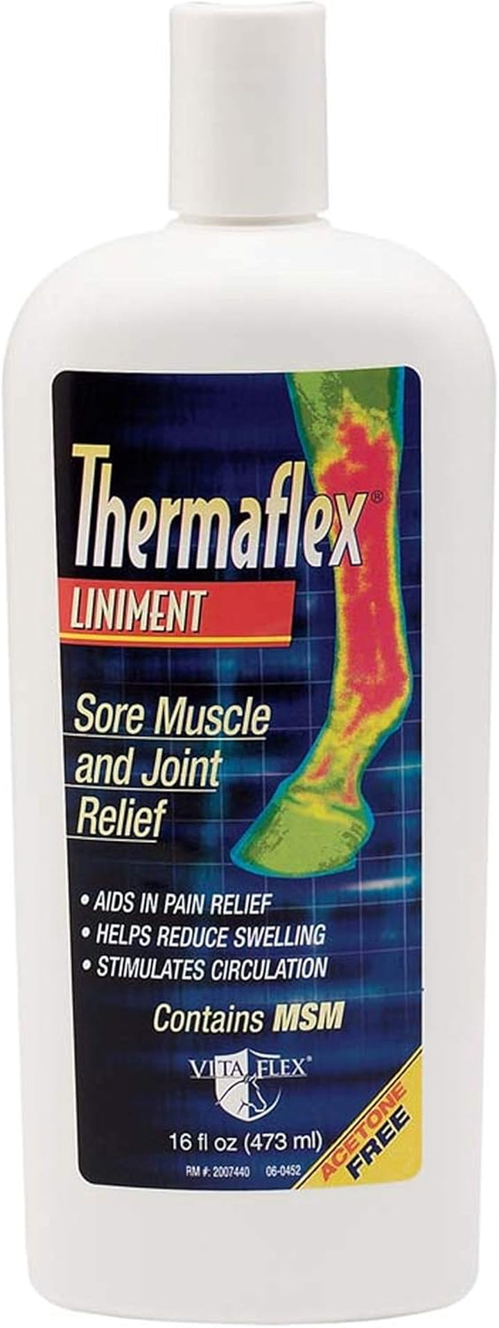 Thermaflex Liniment Gel for Sore Muscles and Joint Relief in Horses 12 Fluid Ounces