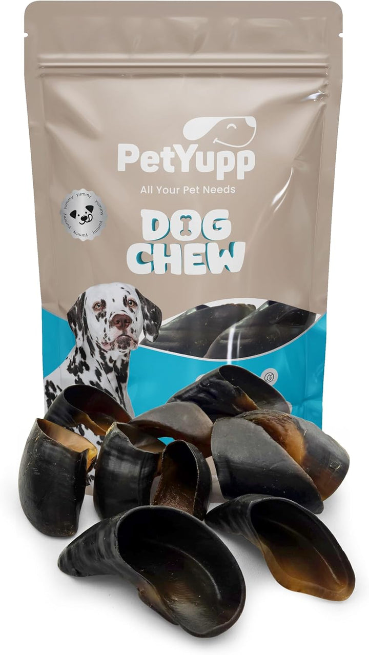 Buffalo Hooves for Dogs | Pack of 5 | Natural, High Protein & Low Fat Dog Treats for Small, Medium & Large Dogs | Rawhide Alternatives & Additives Free Dog Chews for Aggressive Chewers