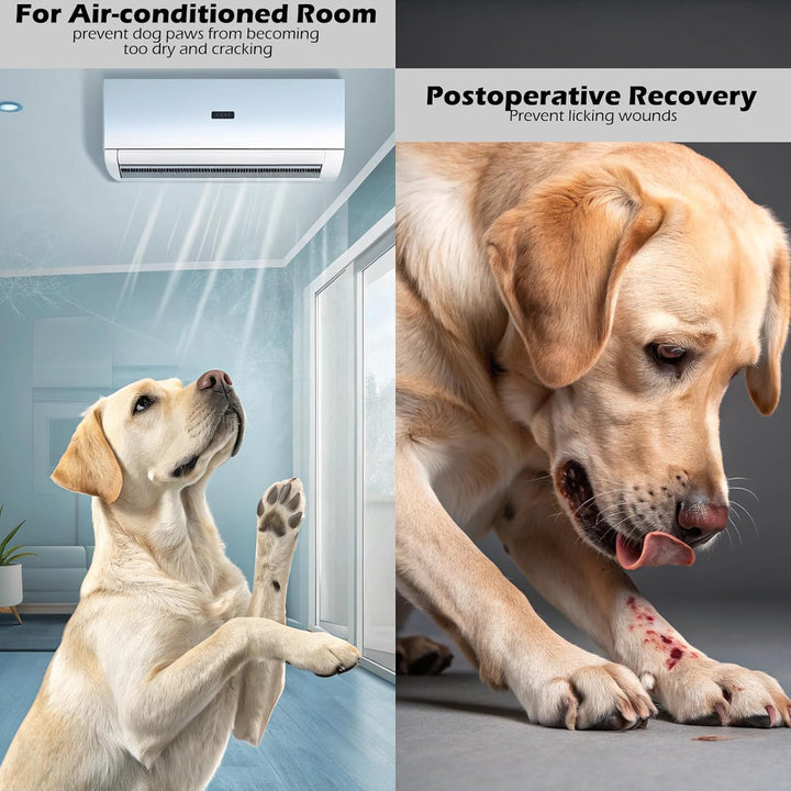 6Pcs anti Slip Dog Socks to Prevent Licking Paws, Dog Shoes for Hot Pavement, Double Sides Dog Boots & Paw Protectors Booties for Hardwood Floors with Grippers Small Medium Large Senior Dog