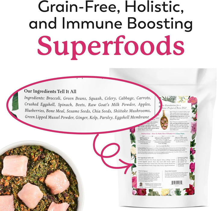 Raw Vibrance Grain Free Dehydrated Foundation for Raw Diet Dog Food (6 Pounds)