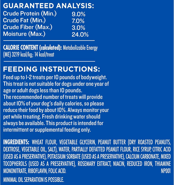 Peanut Buttery Bites Soft Dog Treats with Jif Peanut Butter, 11.8 Ounce Bag