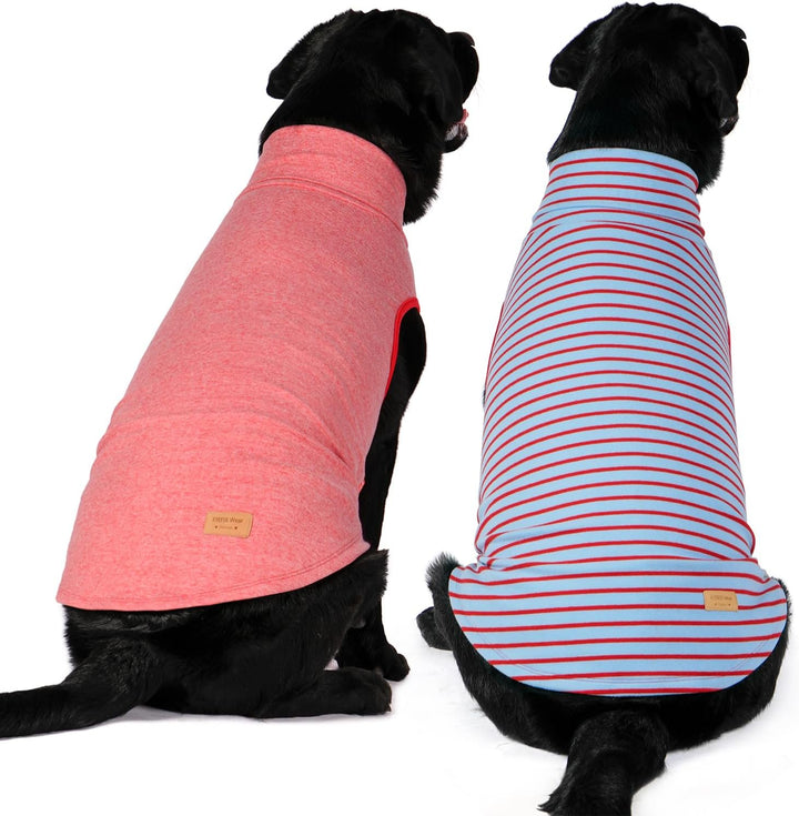 2Pack Dog Sweater Soft Dogs Clothes Warm Dachshund Clothes Turtleneck Pets Coats Dog Sweaters for Small Dogs Girl Pullover Small Pet Sweaters Stretchy Pet Sweatshirt