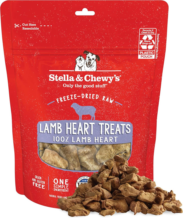 Freeze-Dried Raw Chicken Heart Dog Treats - Single Ingredient, No Additives - Premium Training Treats - Perfect for Picky Eaters - 11Oz Bag
