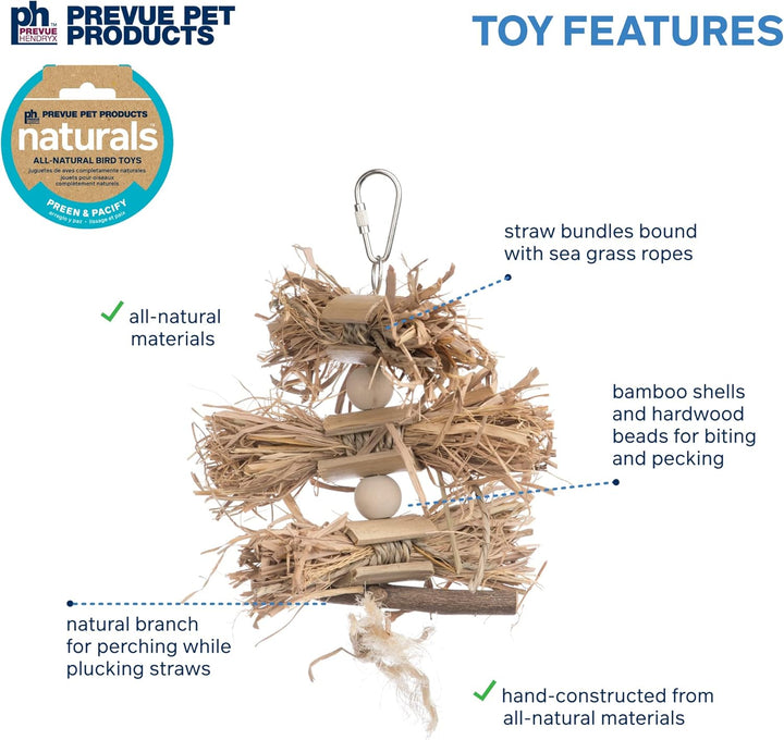 Pervue Pet Products Naturals Preen & Pacify Woodland Harvest Bird Toy 62549