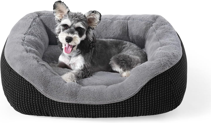 Medium Dog Beds for Medium Dogs Washable, Rectangle Dog Bed Medium Size Dog, Orthopedic Dog Bed, Warming Soft Calming Sleeping Puppy Bed Durable Pet Bed with Anti-Slip Bottom M(30"X24"X9")