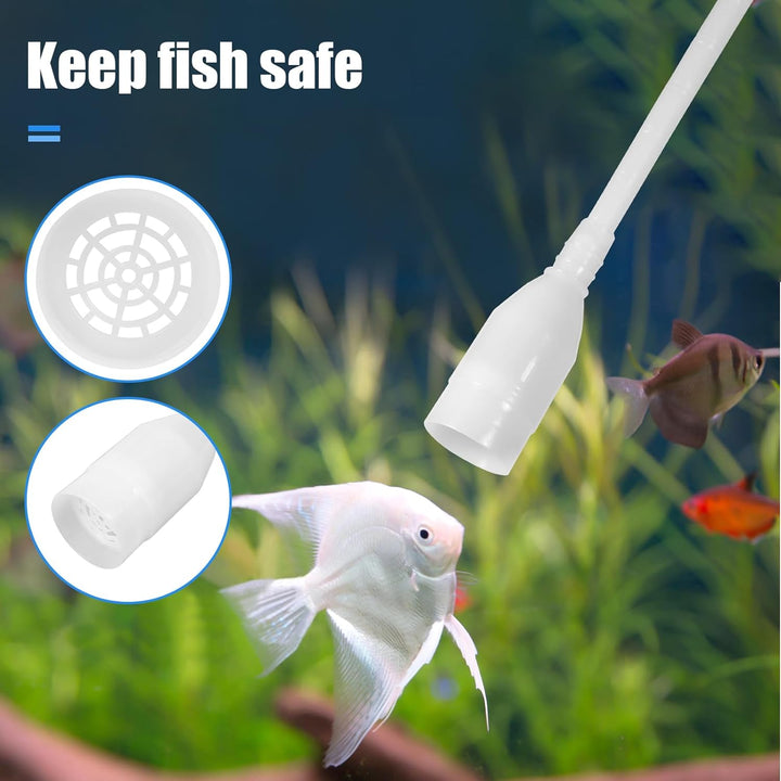 Aquarium Vacuum Siphon, Fish Tank Water Changer, Gravel Cleaner, Hand Pump