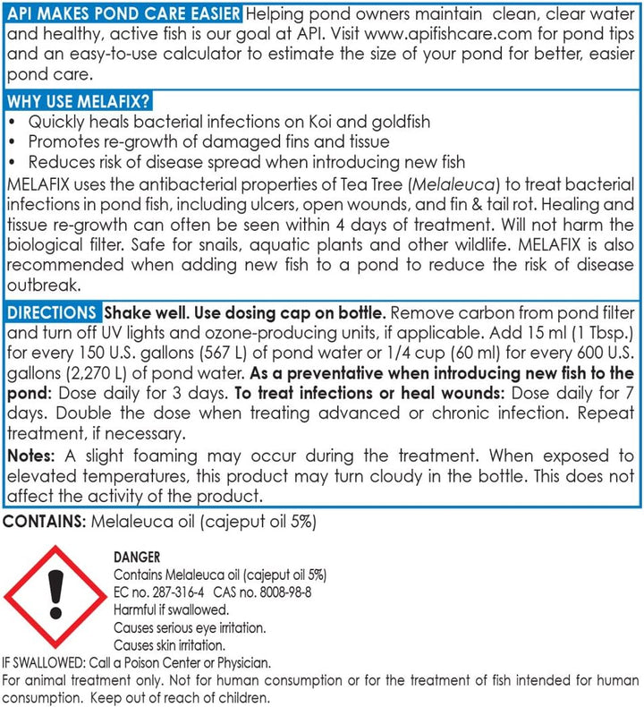 POND MELAFIX Pond Fish Remedy 16-Ounce Bottle