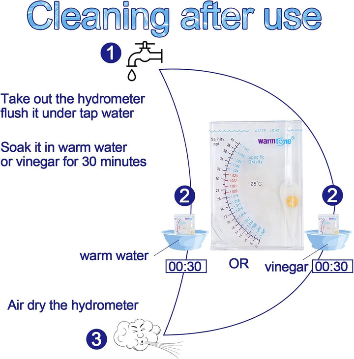 Salinity Tester, Sea Specific Gravity Test for Fish Tank Pond Water Saltwater Freshwater, Accurate Automatic Hydrometer