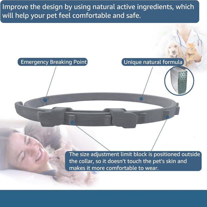 Cat Flea & Tick Collar - Premium Plant-Based Essential Oils, Waterproof, 6-Month Protection for Small Kittens, 1 Pack