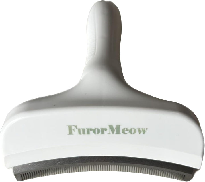 Pet Deshedding Tool with Curve Blade, Cat Grooming Brush, Tight V-Shaped Teeth Shedding Comb for Cats and Dogs (Green, Small)