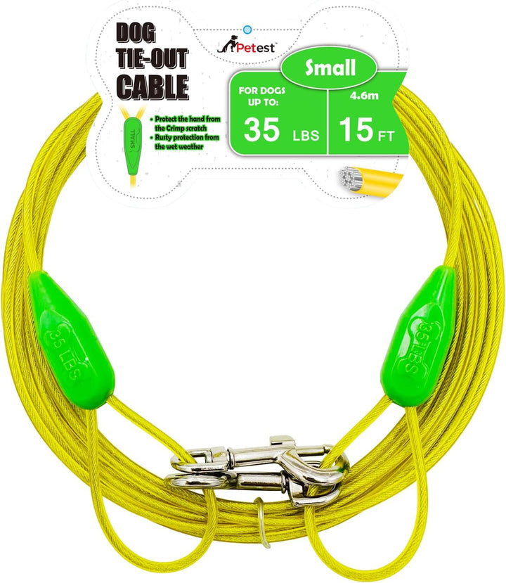 30Ft Reflective Tie-Out Cable for Heavy Dogs up to 125 Pounds