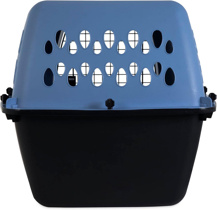 Pet Porter Fashion Dog Kennel 26", Parisian Blue & Black, for Pets 20-25Lbs, Made in USA