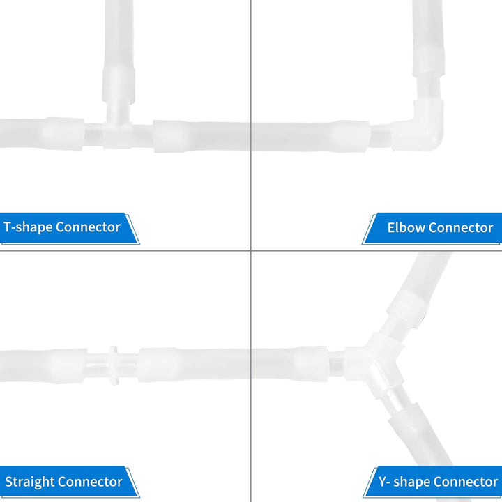 Aquarium Airline Tubing Connector, Fish Tank Air Pump Connector, Plastic, 40Pcs