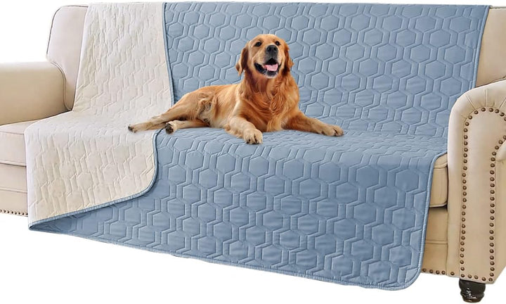 Waterproof and Anti-Slip Dog Bed Cover and Pet Blanket Sofa Pet Bed Mat ，Car Incontinence Mattress Protectors Furniture Couch Cover for Most Cats Dogs, Pets（52X82-Ivory）