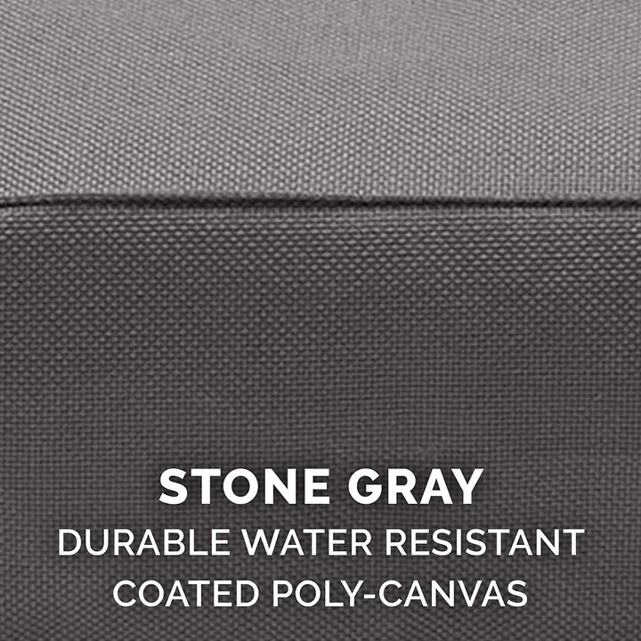 Replacement Dog Bed Cover Water-Resistant Indoor/Outdoor Logo Print Oxford Polycanvas Mattress, Washable - Stone Gray, Large