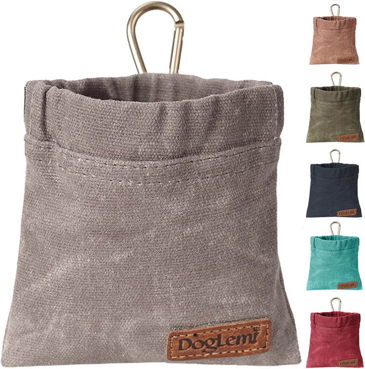 Dog Treat Pouch,Portable Puppy Dog Training Treat Bag,Hand Free Dog Walking Bag,Auto Closing Pet Feed Snack Reward Pocket,Dog Food Dispenser for Pet Puppy Travel or Outdoor Use