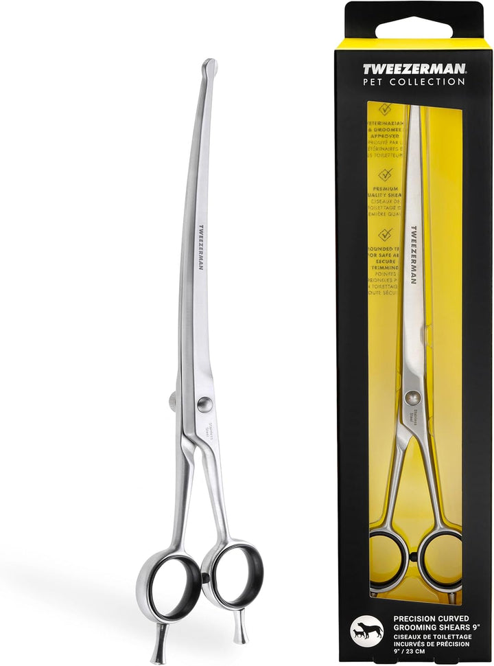 Pet Grooming Scissors, Stainless Steel Rounded Tip Trimming Shears for Dogs and Cats