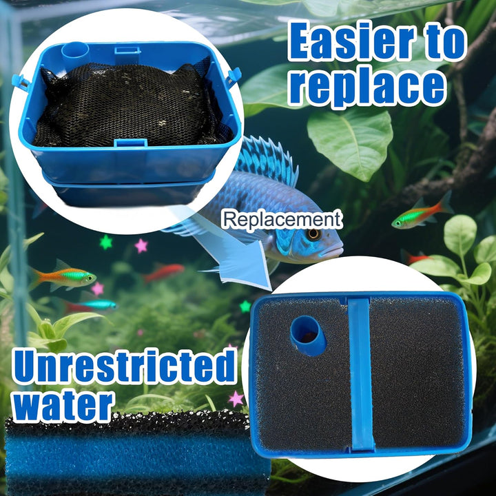 Replacement Canister Filter Pads for Cascade 700/1000 CCF2UL/CCF3UL Generic Aquarium Floss Media, 2 Upgraded Activated Carbon-Coarse-Activated Carbon Filter Pads and 6 White Floss, 8Pcs