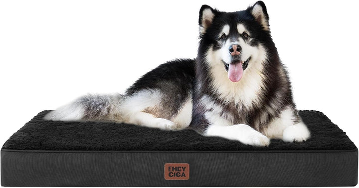 Orthopedic XL Dog Beds for Extra Large Dogs with Removable Washable Cover for Crate, Grey, 41X27