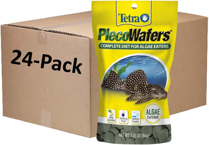 PRO Plecowafers 5.29 Ounces, Nutritionally Balanced Vegetarian Fish Food for Bottom Feeders, Concentrated Algae Center