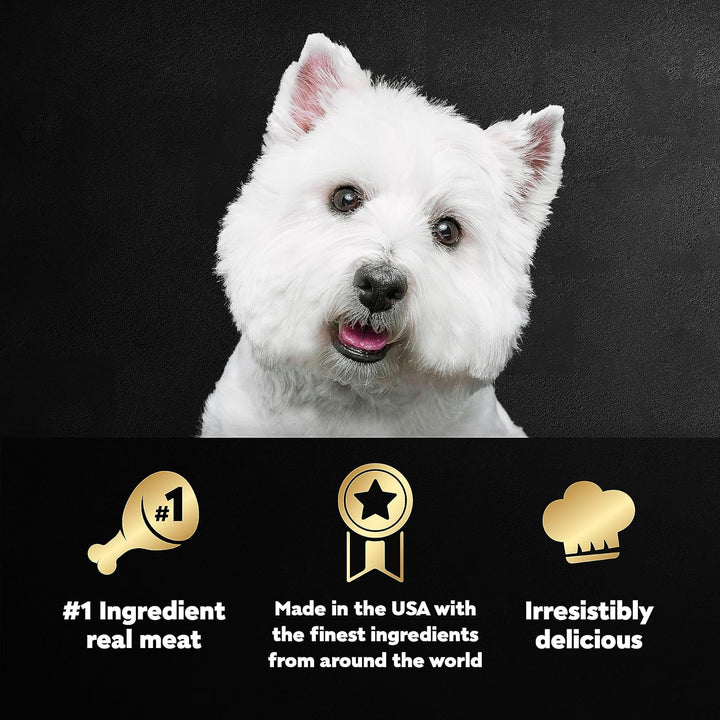 Wet Dog Food Loaf in Sauce Rotisserie Chicken, Filet Mignon, Angus Beef, and Ham & Egg Flavors Variety Pack, 3.5 Oz. Easy Peel Trays (24 Count, Pack of 1)