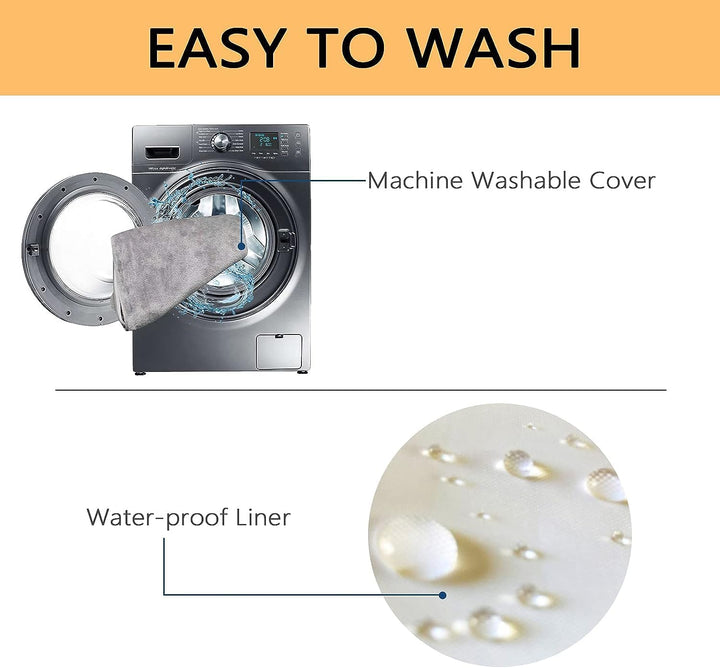 Stylish Dog Bed Mat Dog Crate Pad Mattress Reversible (Cool & Warm), Water Proof Linings, Removable Machine Washable Cover, Firm Support Pet Crate Bed for Small to Xx-Large Dogs, Grey