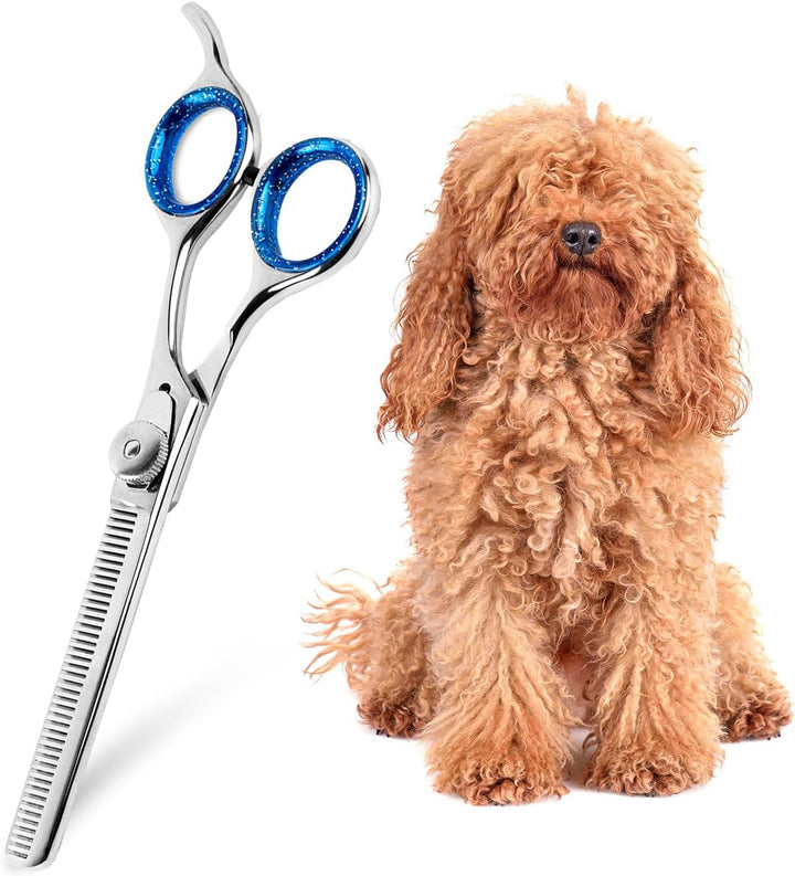 Pro Shears Thinning Pet Grooming Shear - 6.5 42 Teeth Scissors for Dogs Cats and Pets