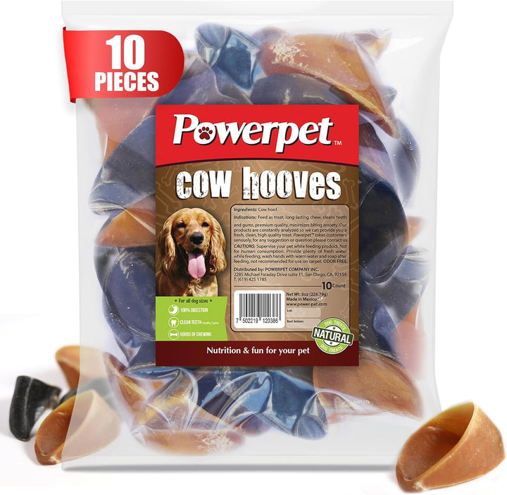 100% Natural Cow Hooves for Dogs – Durable Chews & Dental Treats for All Dog Breeds & Sizes, Helps Reduce Tartar & Boredom, Large Hoofs for Chewing, Supports Clean Teeth & Gums, 5 Pack