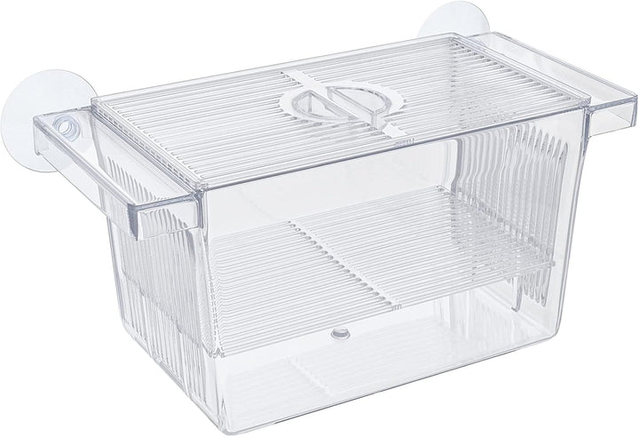 Aquarium Fish Breeding Box Acrylic Hatchery Incubator Tank with Suction Cups Medium Isolation Box for Baby Fish Shrimp Betta and Guppy