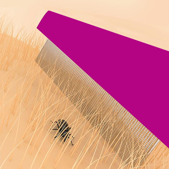 Flea Combs & Lice Combs for Dogs and Cats, Fine Tooth Combs 3-Pc, Pink