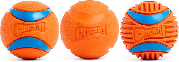 Dog Balls - Interactive Dog Toys, High-Bounce Fetch Ball, Ultra and Rugged Balls, Durable - Size Medium, 2.5-Inch Diameter, Set of 3
