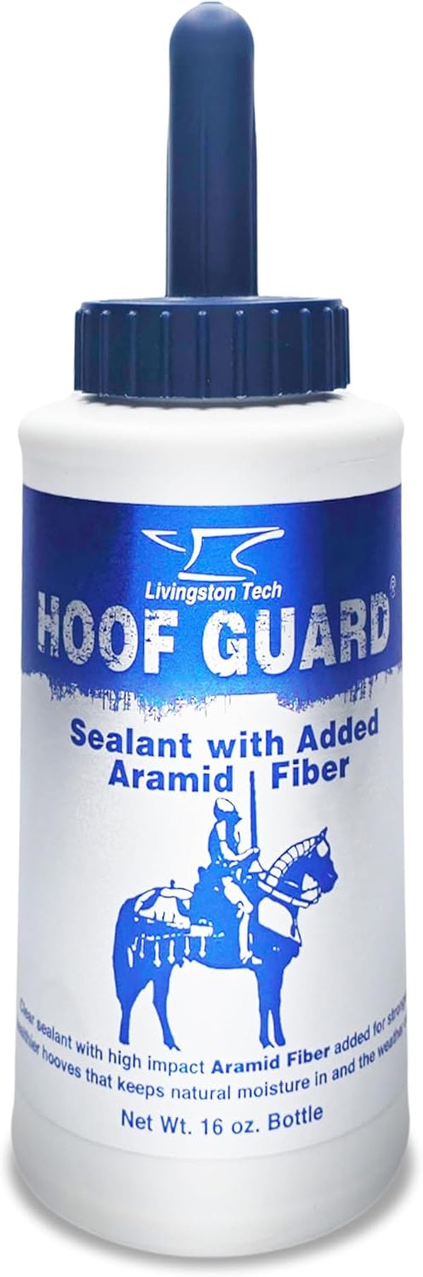 Fiber- Fortified Hoof Guard Sealant 16Oz – Pro-Grade Formula Hoof Protector with Aramid for Stronger Hooves – Helps Fill Cracks & Lock in Moisture - Shields against Thrush, UV Damage & Brittleness